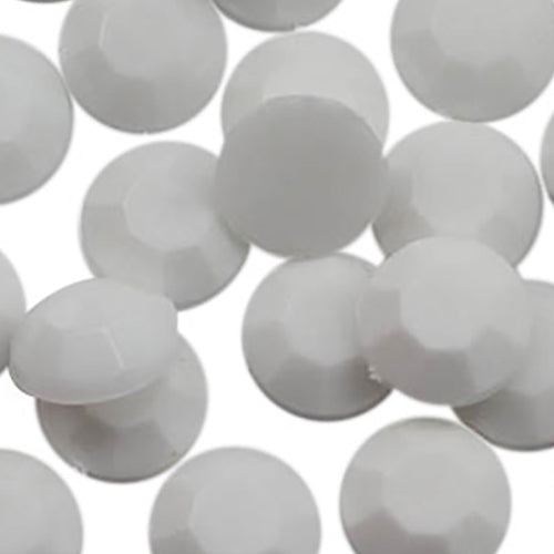 white chalk opaque round circle flat back acrylic gems plastic rhinestones for craft gemstones body jewels face skin cabochons embellishments cosplay prop making jewelry making party diy crafts costume making scrapbooking high quality allstarco décor stones larp events film making card making crafting school kids fun creative