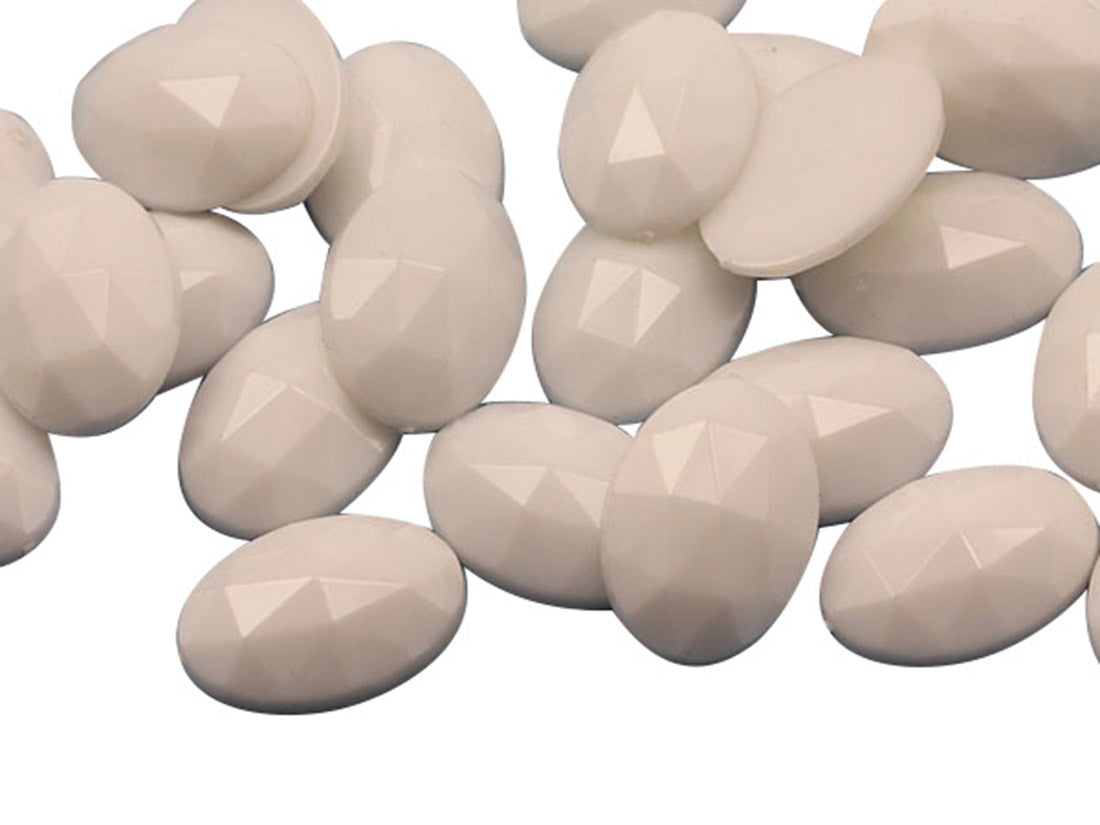 white chalk opaque oval flat back acrylic gems plastic rhinestones for craft gemstones body jewels face skin cabochons embellishments cosplay prop making jewelry making party diy crafts costume making scrapbooking high quality allstarco décor stones larp events film making card making crafting school kids fun creative