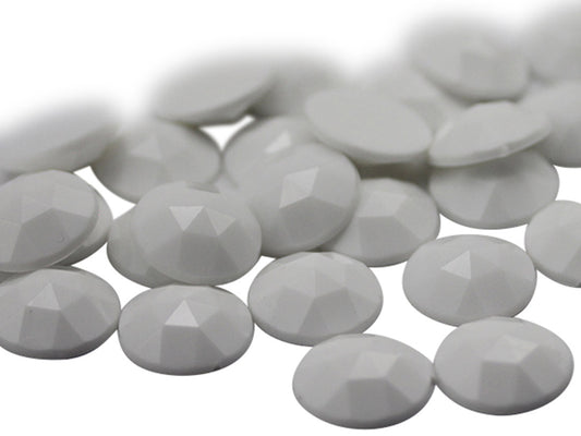 white chalk opaque round circle flat back acrylic gems plastic rhinestones for craft gemstones body jewels face skin cabochons embellishments cosplay prop making jewelry making party diy crafts costume making scrapbooking high quality allstarco décor stones larp events film making card making crafting school kids fun creative crafting bling bedazzler bling phone cases laptop costume making garment