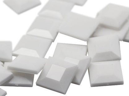 white chalk opaque square flat back acrylic gems plastic rhinestones for craft gemstones body jewels face skin cabochons embellishments cosplay prop making jewelry making party diy crafts costume making scrapbooking high quality allstarco décor stones larp events film making