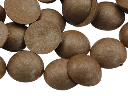 Wood-Tone Flat Back Round Cabochons