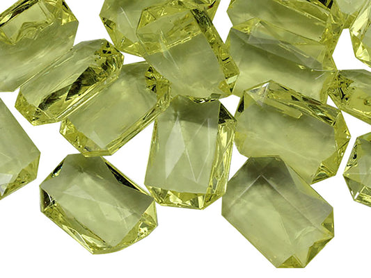 yellow jonquil octagon acrylic pointed back point back gems treasure jewels plastic gemstones for games parties pirate bounty hunt stones for treasure chests party favors center pieces table scatters theatrical swashbuckler jewels props larp easter egg hunt allstarco