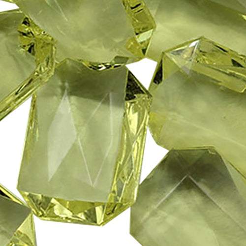 yellow jonquil octagon acrylic pointed back point back gems treasure jewels plastic gemstones for games parties pirate bounty hunt stones for treasure chests party favors center pieces table scatters theatrical swashbuckler jewels props larp easter egg hunt allstarco