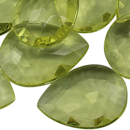 yellow jonquil teardrop pear acrylic pointed back point back gems treasure jewels plastic gemstones for games parties pirate bounty hunt stones for treasure chests party favors center pieces table scatters theatrical swashbuckler jewels props larp easter egg hunt allstarco