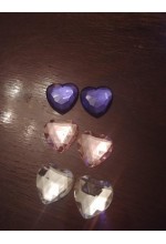 Photo from customer for Heart Acrylic Gems Flat Back 25mm 18 Pcs